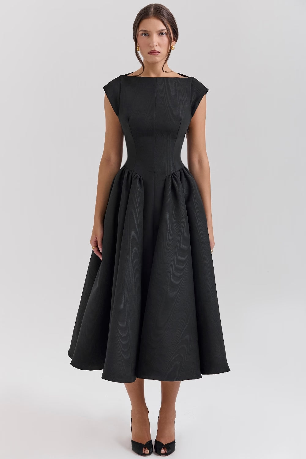 Midi jurk met elegante open rug voor vrouwen