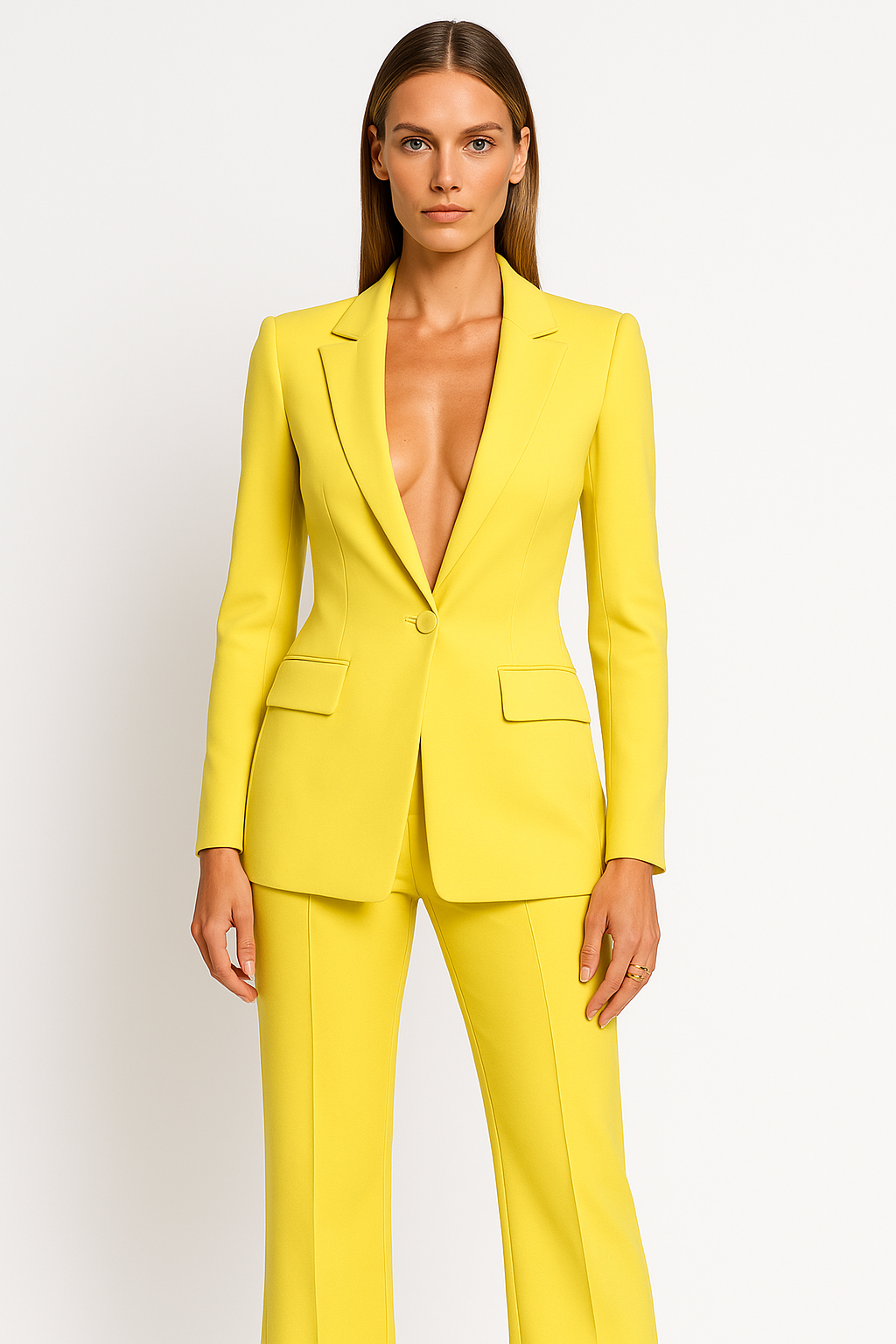 Elegante tweedelige blazerpak met stijlvolle uitstraling voor vrouwen