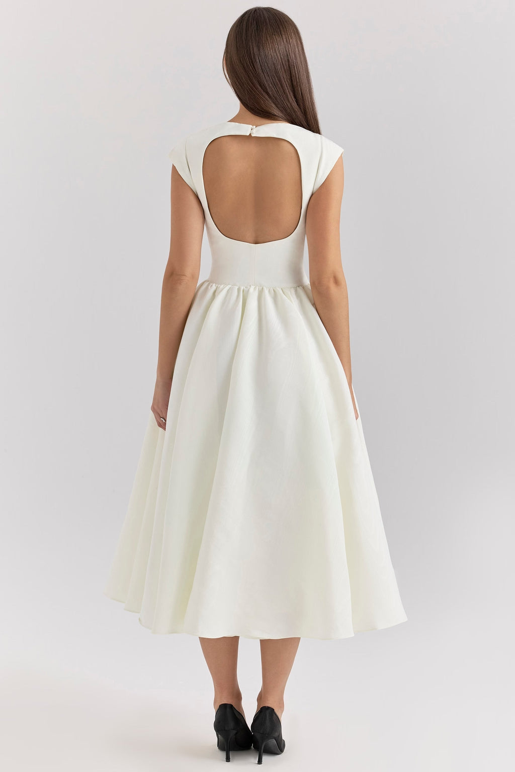 Midi jurk met elegante open rug voor vrouwen