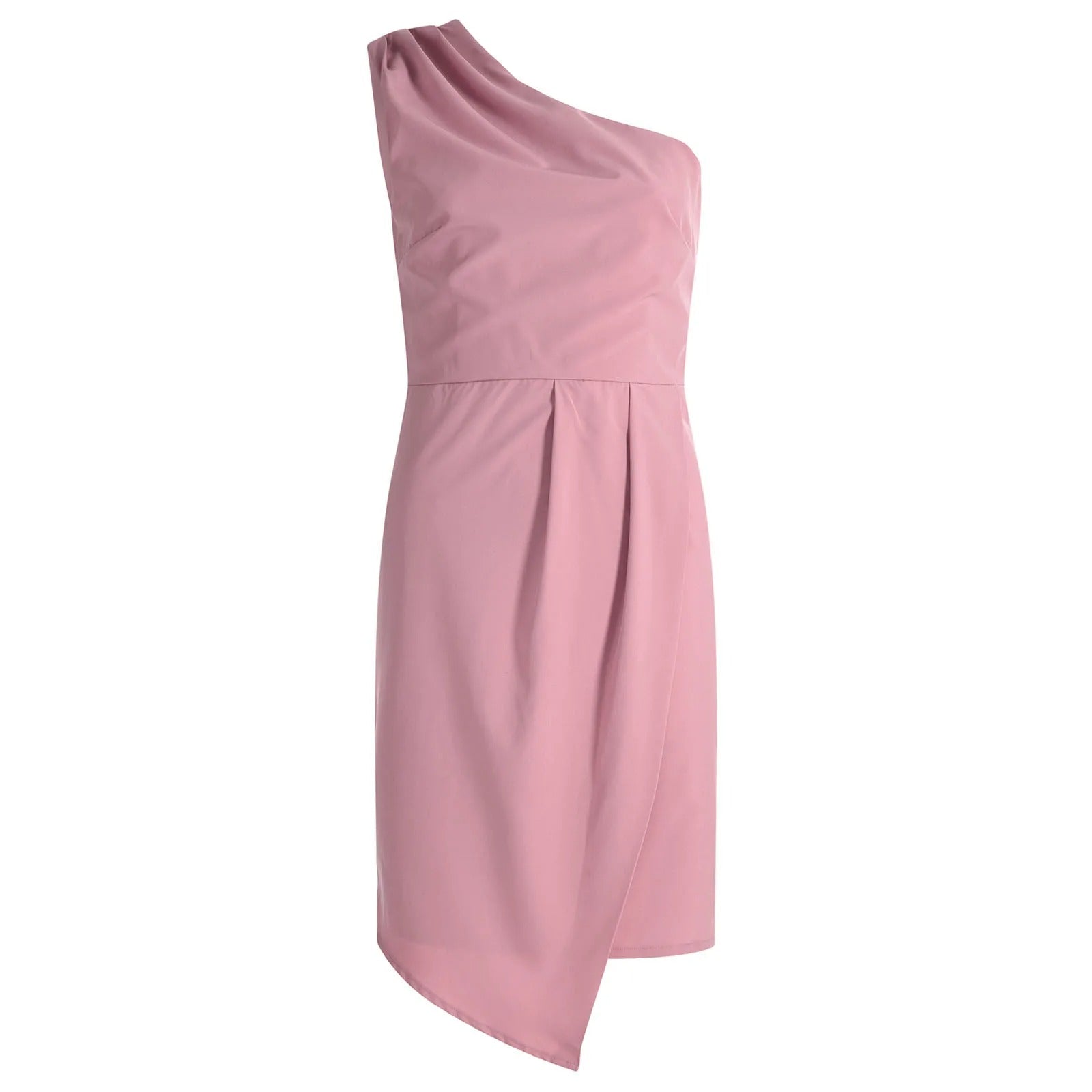 Zomerjurk met tailleband en one shoulder ontwerp voor vrouwen