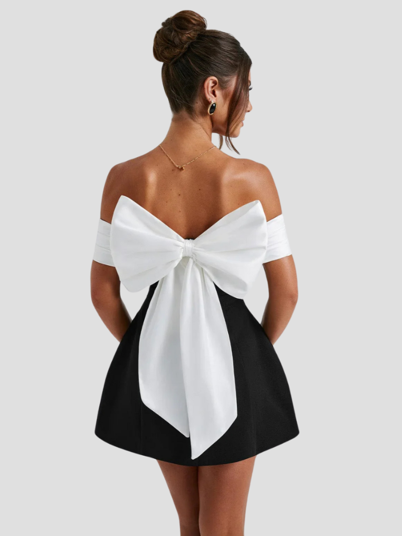 Mini Jurk met grote strik voor vrouwen