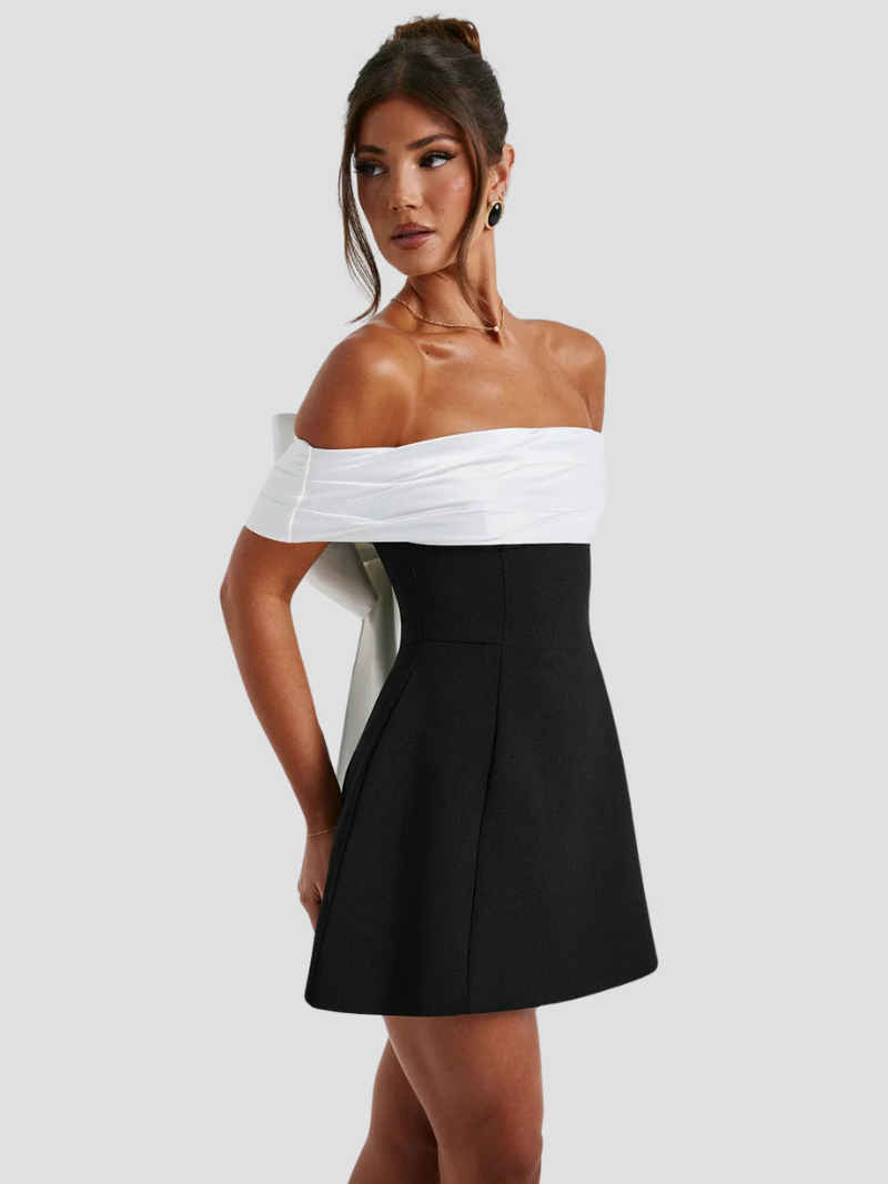 Mini Jurk met grote strik voor vrouwen