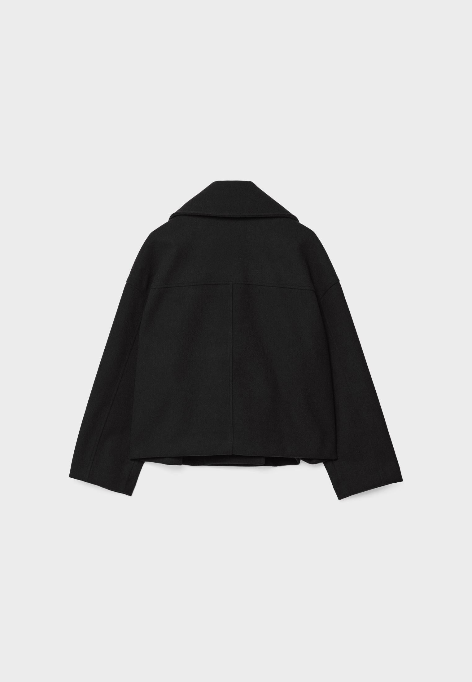 Korte chique jas met dubbele knoopsluiting voor vrouwen