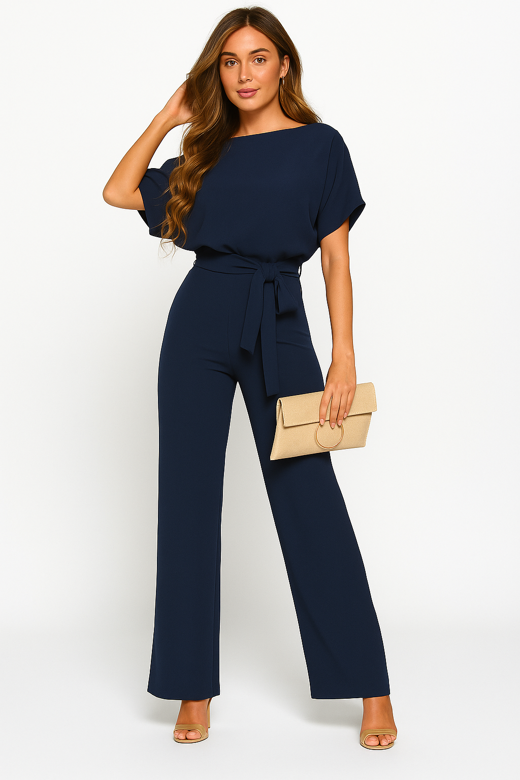 Jumpsuit met strikdetail voor elke gelegenheid voor vrouwen