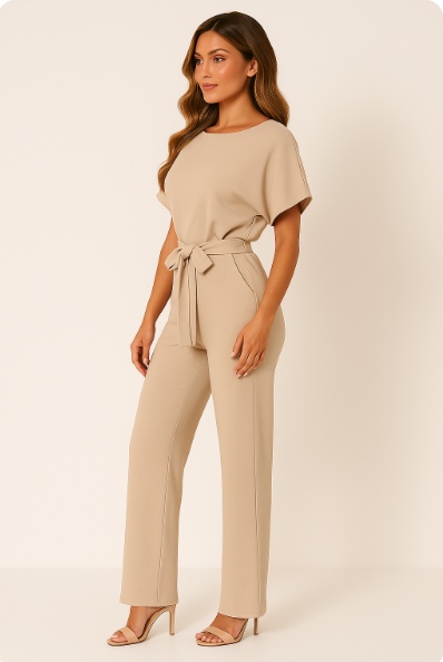 Jumpsuit met strikdetail voor elke gelegenheid voor vrouwen