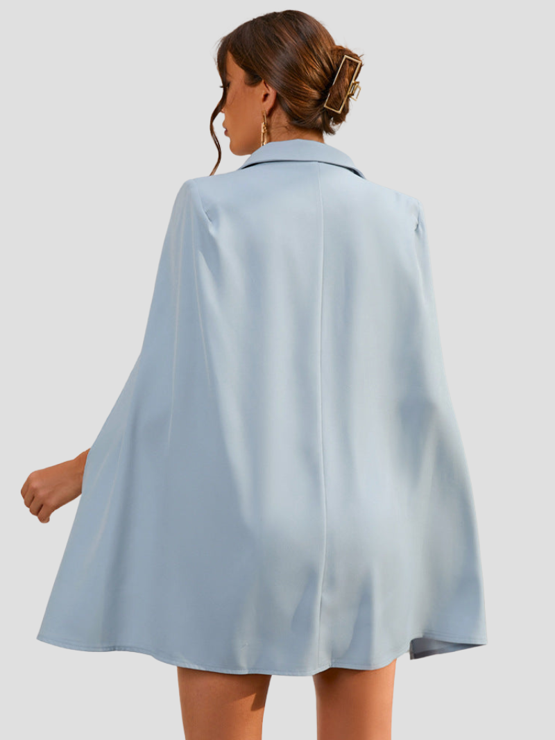 Blazer jurk met elegante cape details voor vrouwen