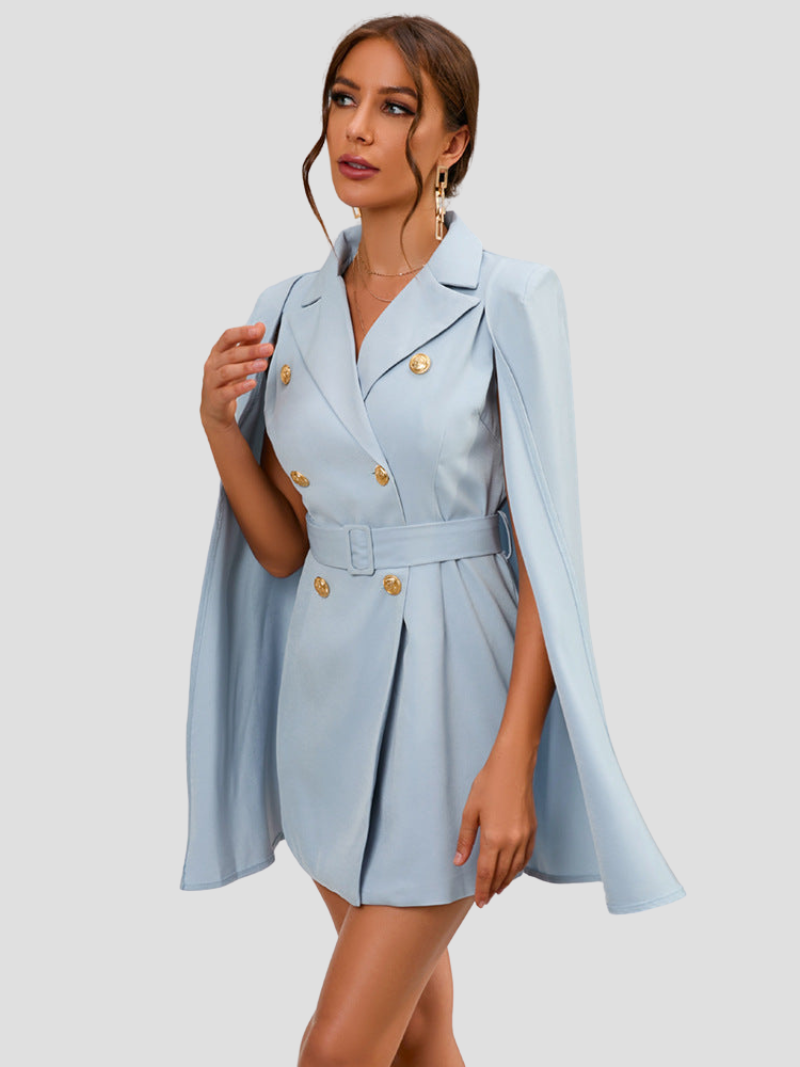 Blazer jurk met elegante cape details voor vrouwen