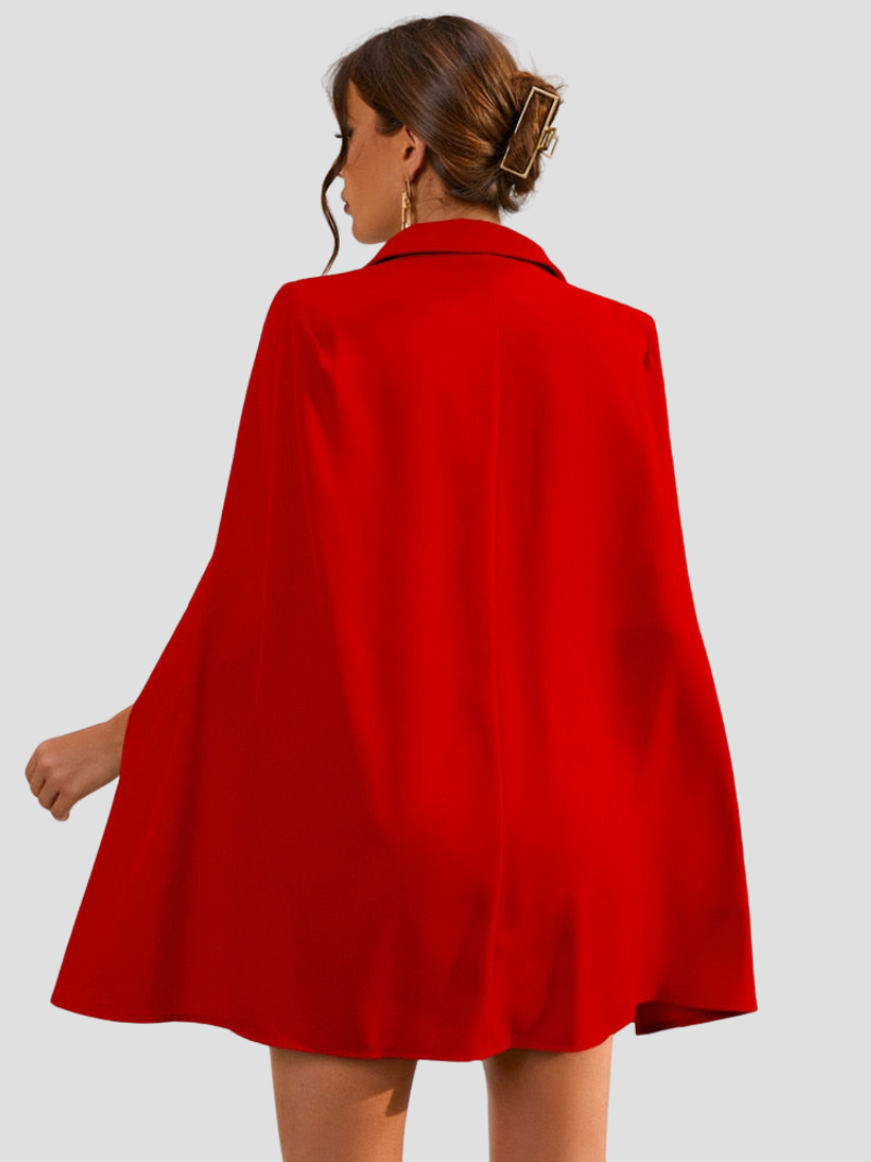 Blazer jurk met elegante cape details voor vrouwen