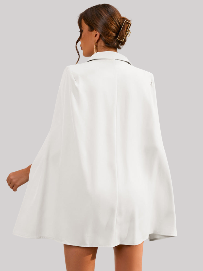 Blazer jurk met elegante cape details voor vrouwen