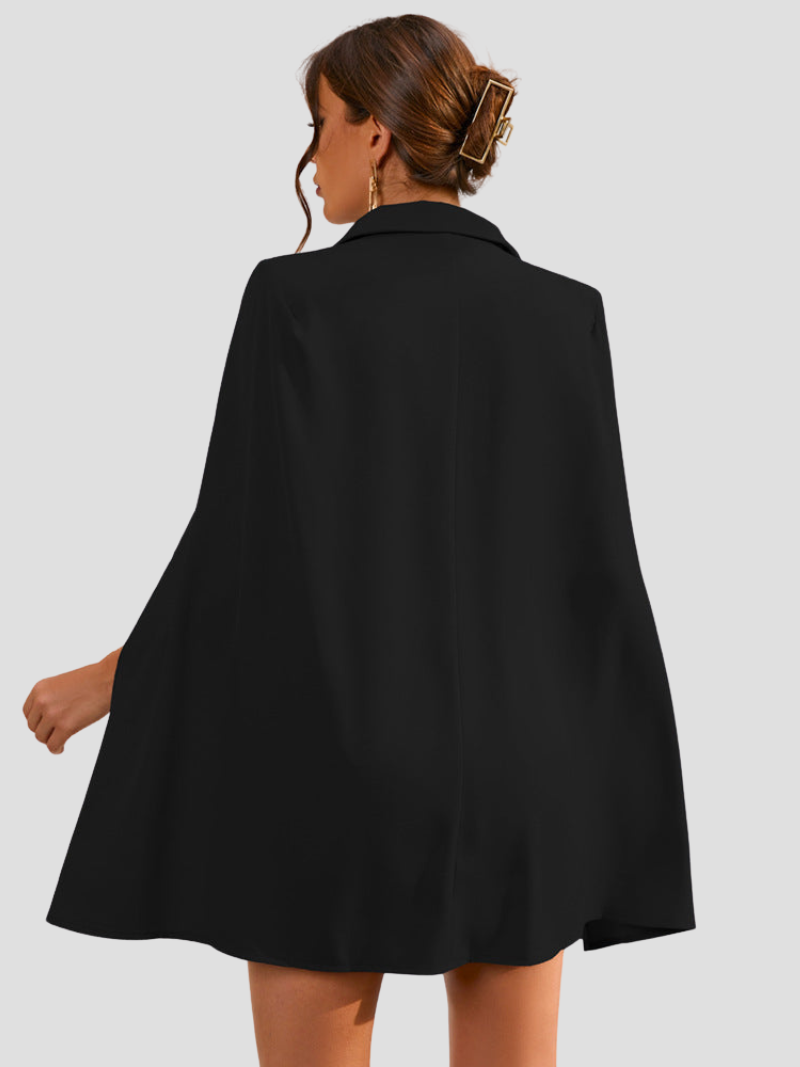 Blazer jurk met elegante cape details voor vrouwen