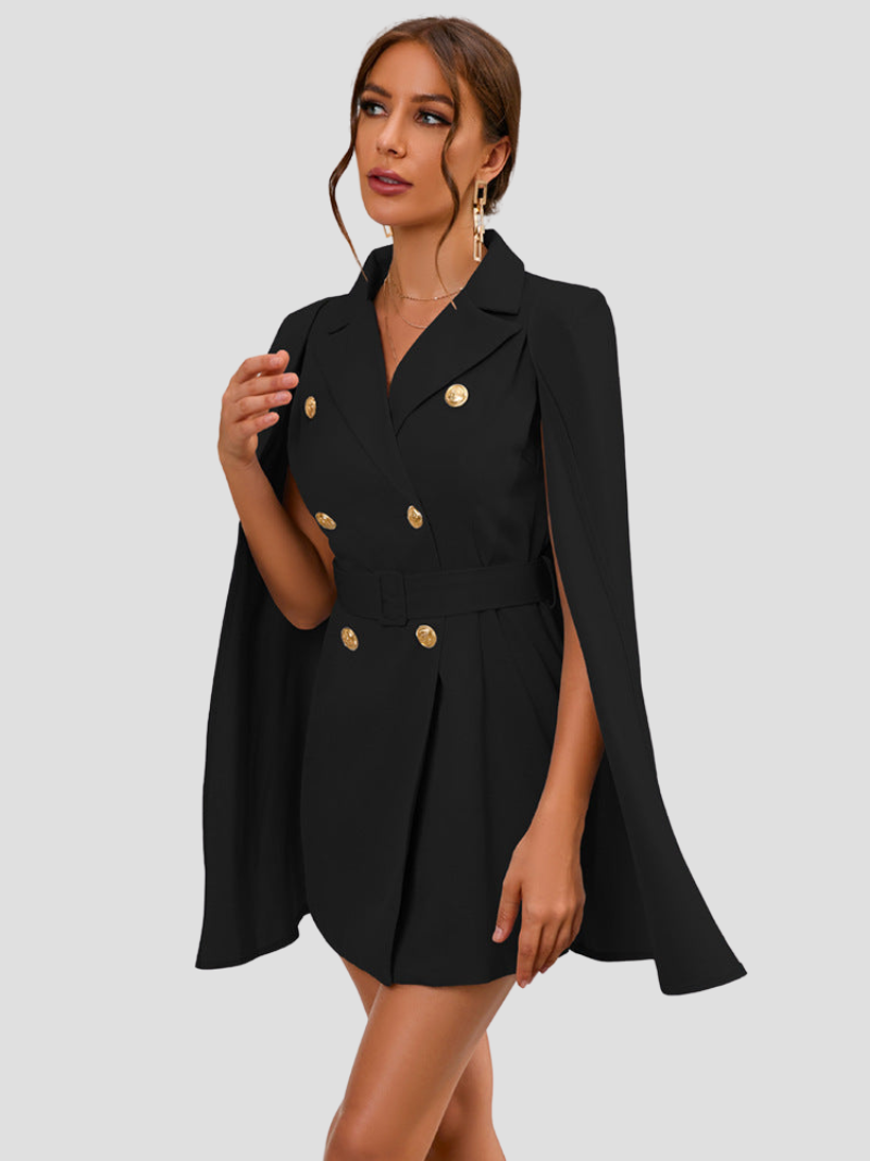 Blazer jurk met elegante cape details voor vrouwen
