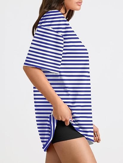 Oversized T-shirt met gestreept design voor vrouwen