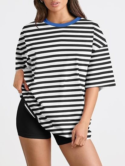 Oversized T-shirt met gestreept design voor vrouwen