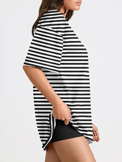 Oversized T-shirt met gestreept design voor vrouwen