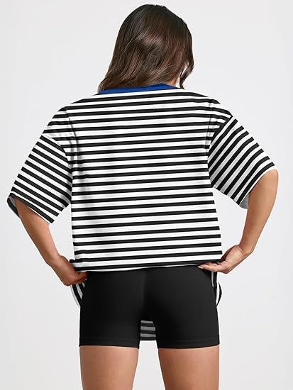 Oversized T-shirt met gestreept design voor vrouwen