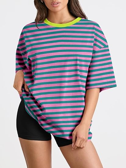 Oversized T-shirt met gestreept design voor vrouwen