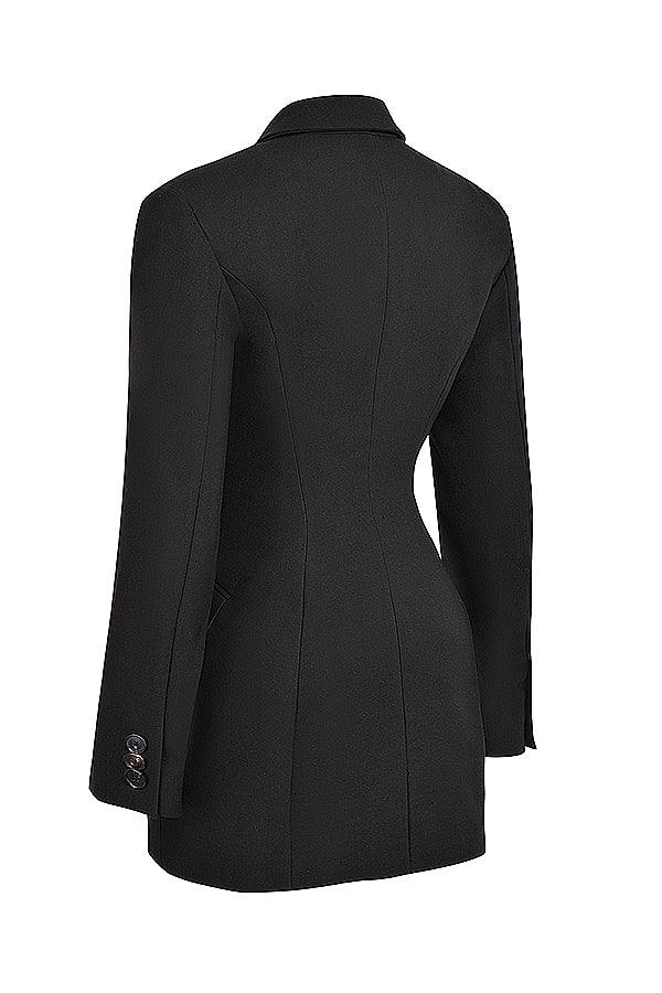 Blazer met schoudervullingen in zwart voor vrouwen