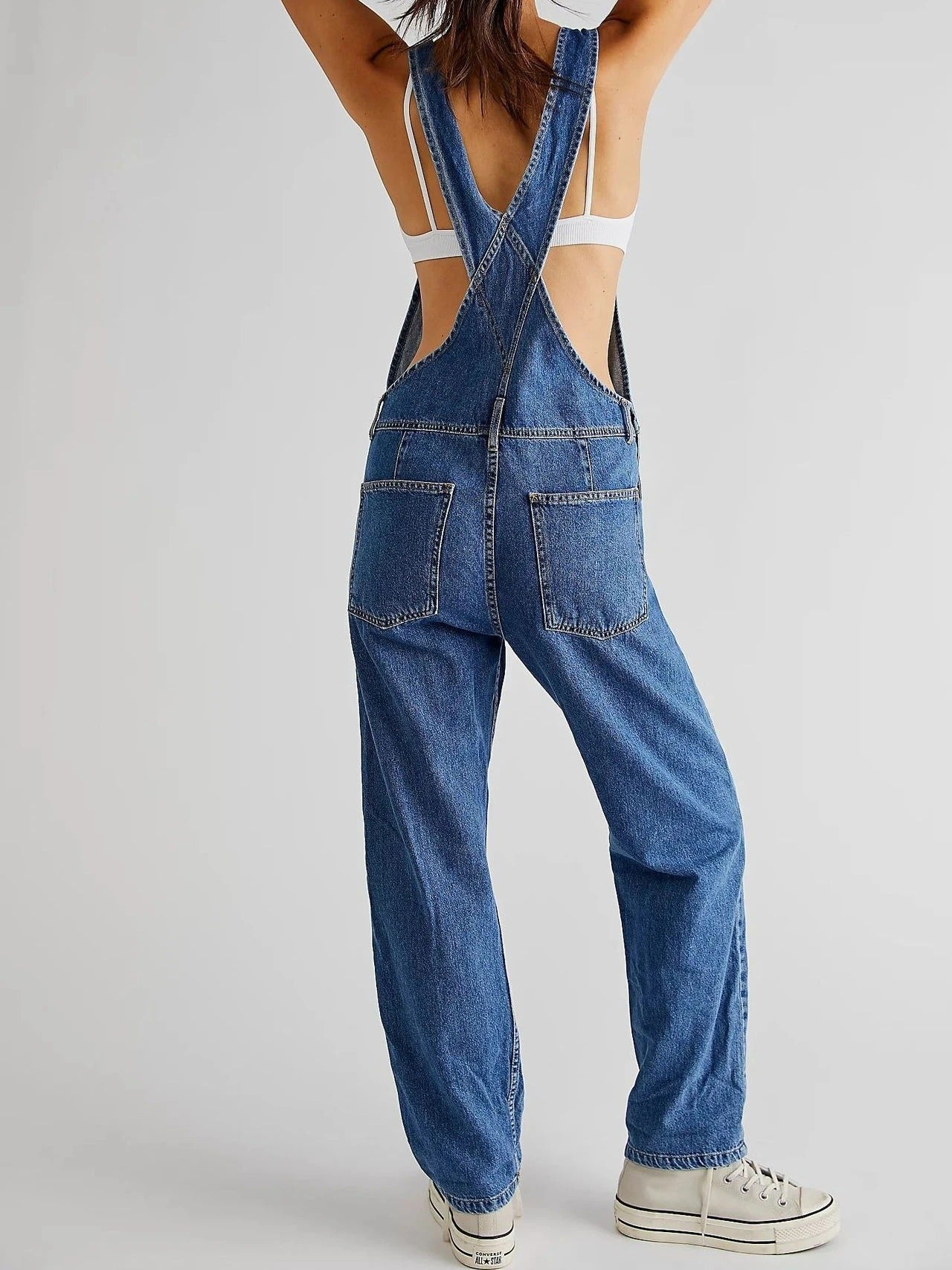 Denim tuinbroek met unieke pasvorm voor vrouwen