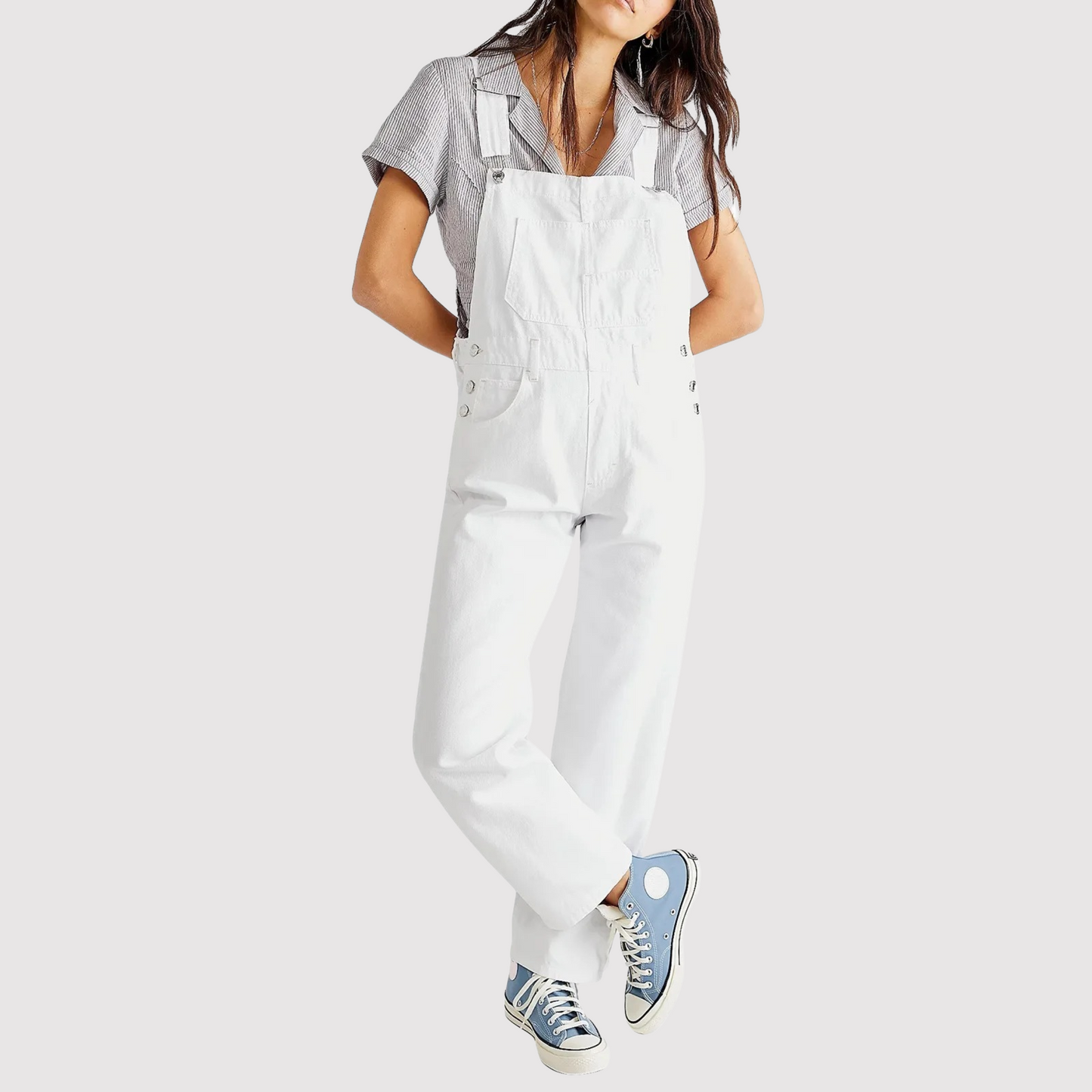 Denim tuinbroek met unieke pasvorm voor vrouwen